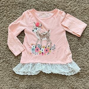 Tommy Bahama Pink Deer Graphic Long Sleeve Tee